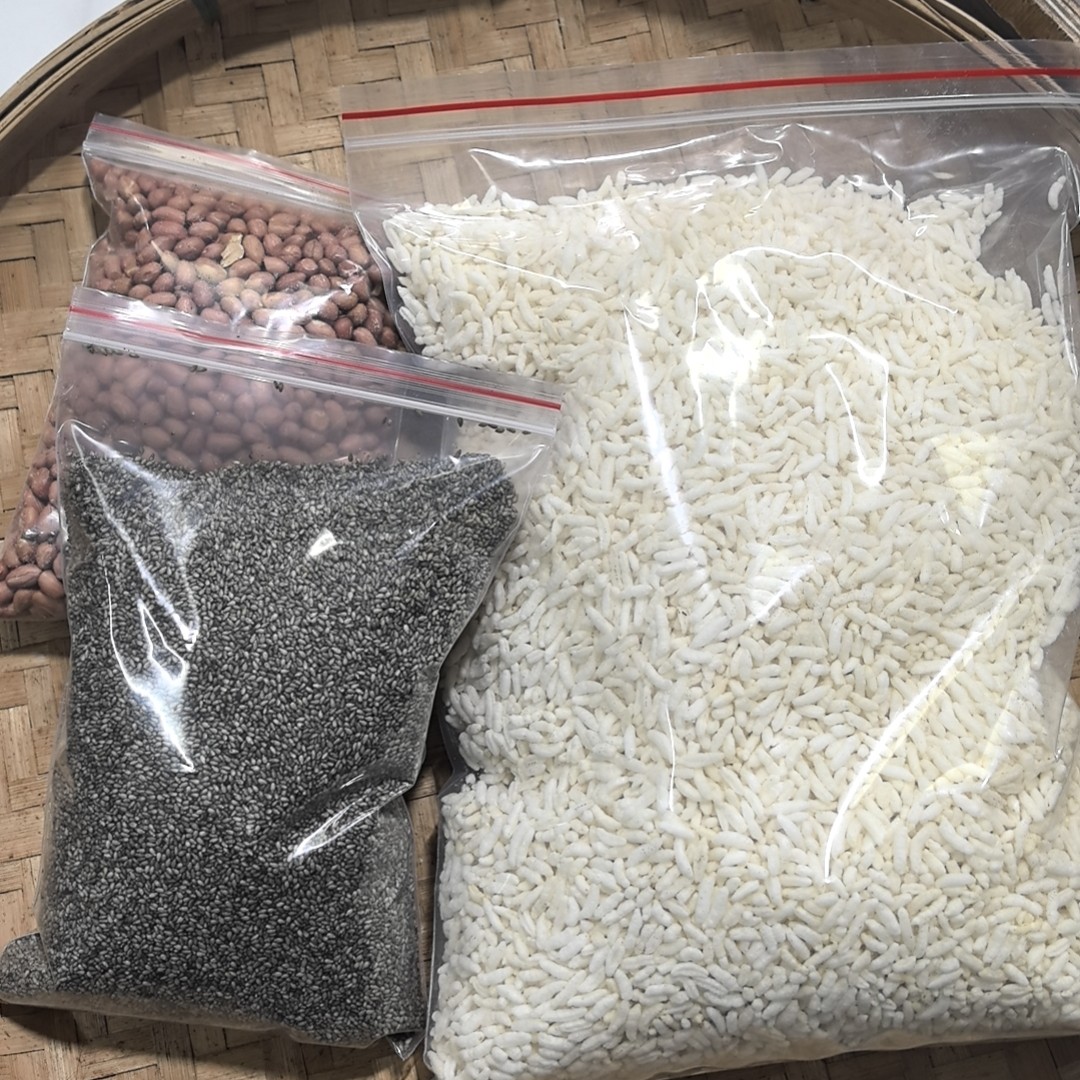 咸茶三宝花生芝麻炒米