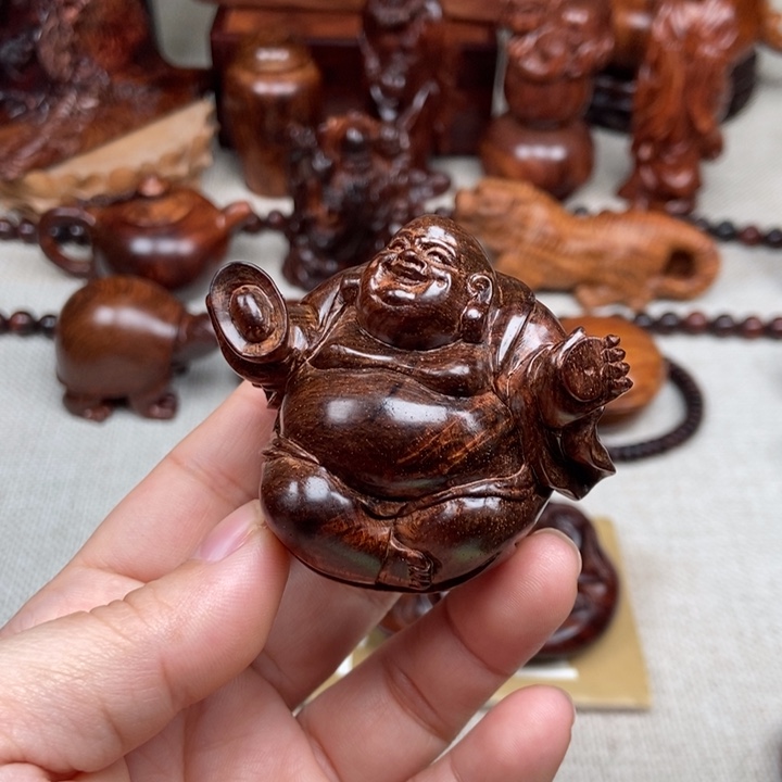 花梨木类端景台海****瑞弥勒