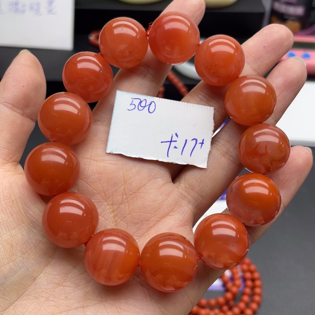 南红玛瑙手串未镶嵌