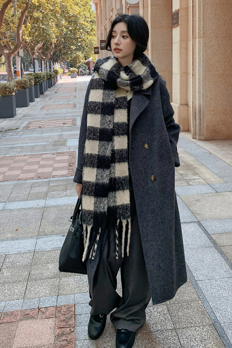 2025新款双面驼绒羊毛大衣女秋冬高级感高贵气质大衣