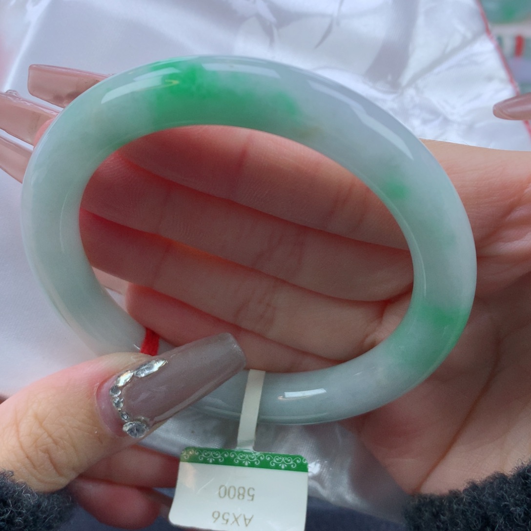 翡翠手镯未镶嵌56.4圆条