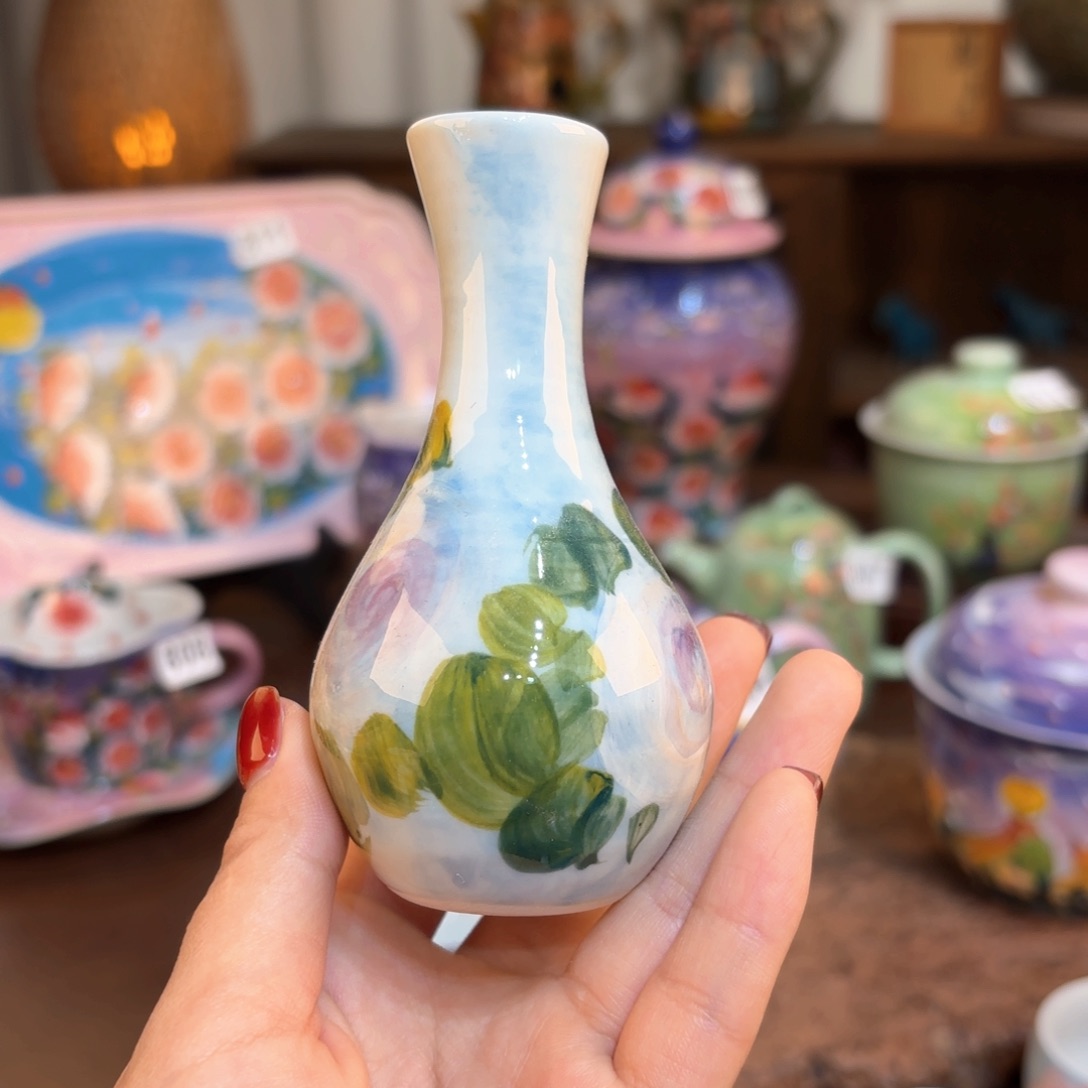 景德镇手绘高温釉下彩陶瓷茶具