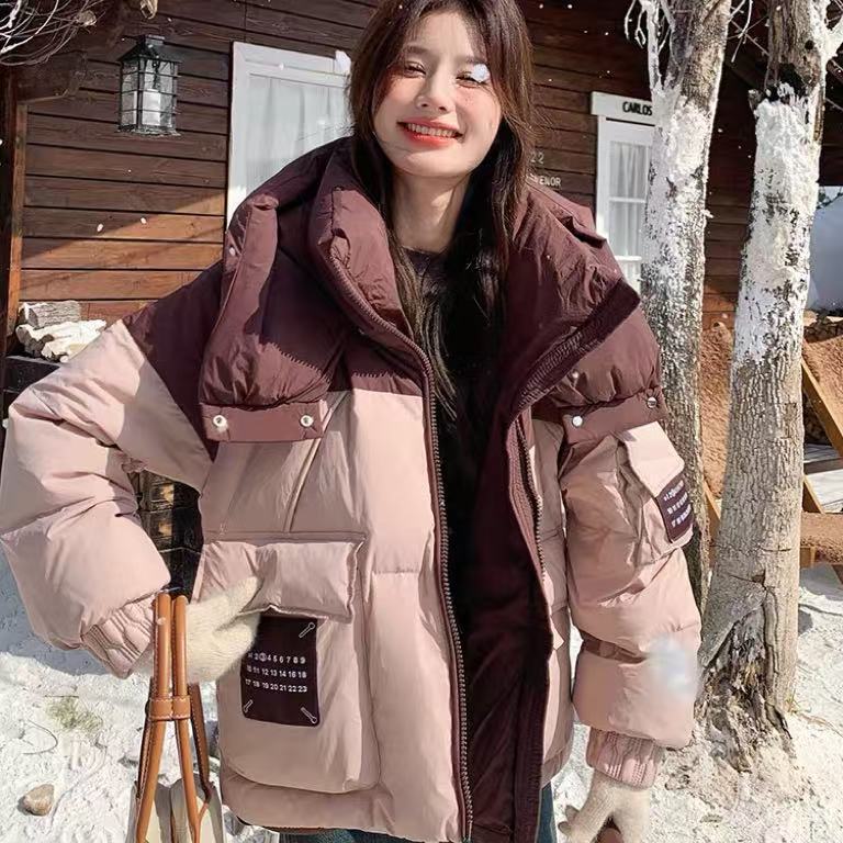 《温雪安冬》·撞色系加厚加长外套