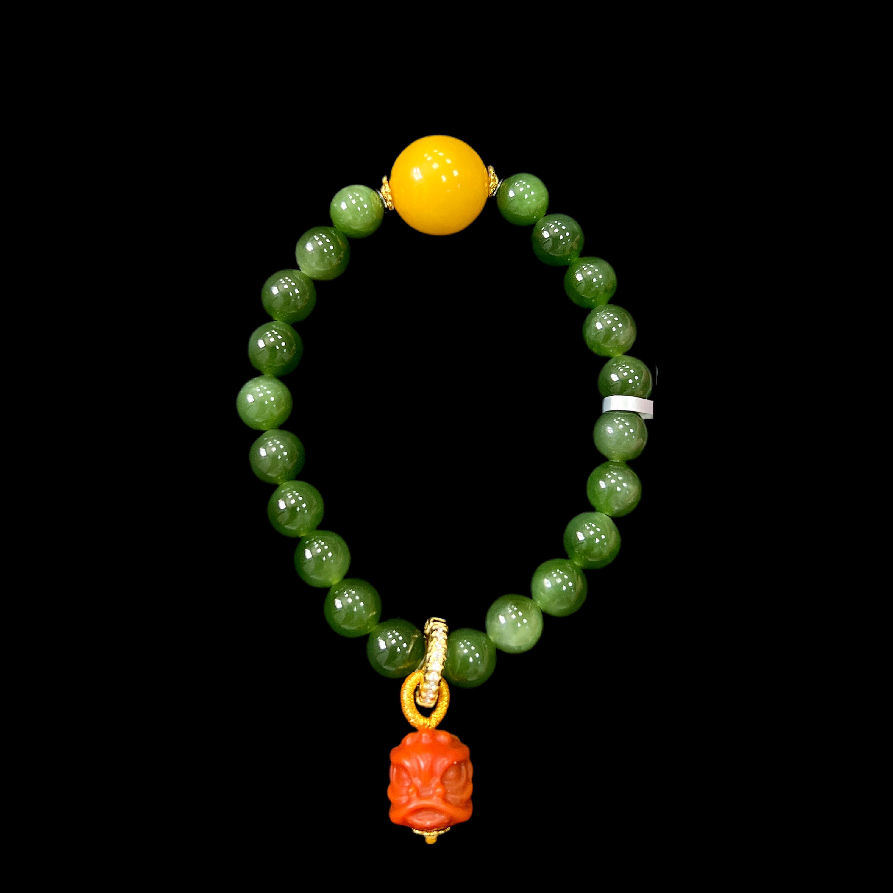 9080-碧玉手串孤品