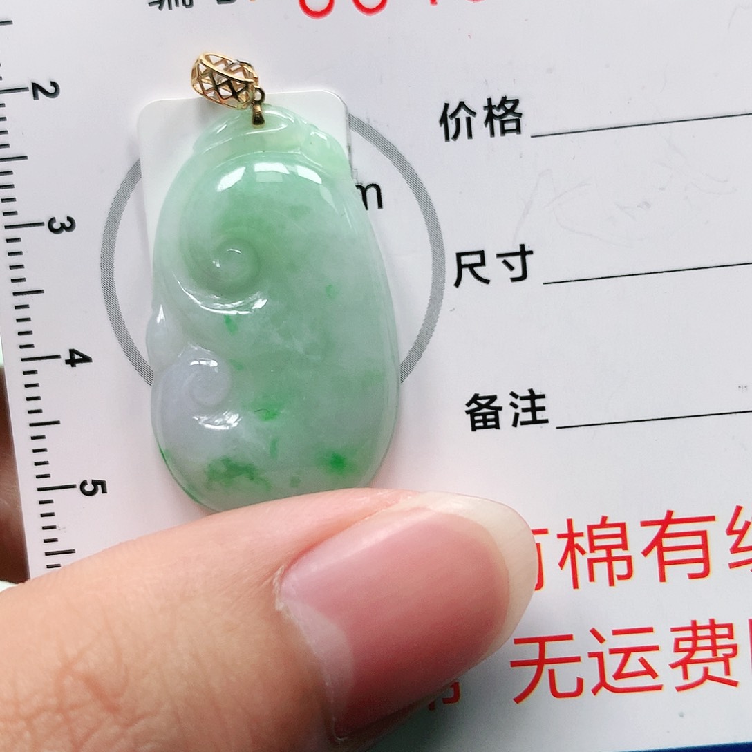 翡翠颈饰18K金镶嵌11111111111