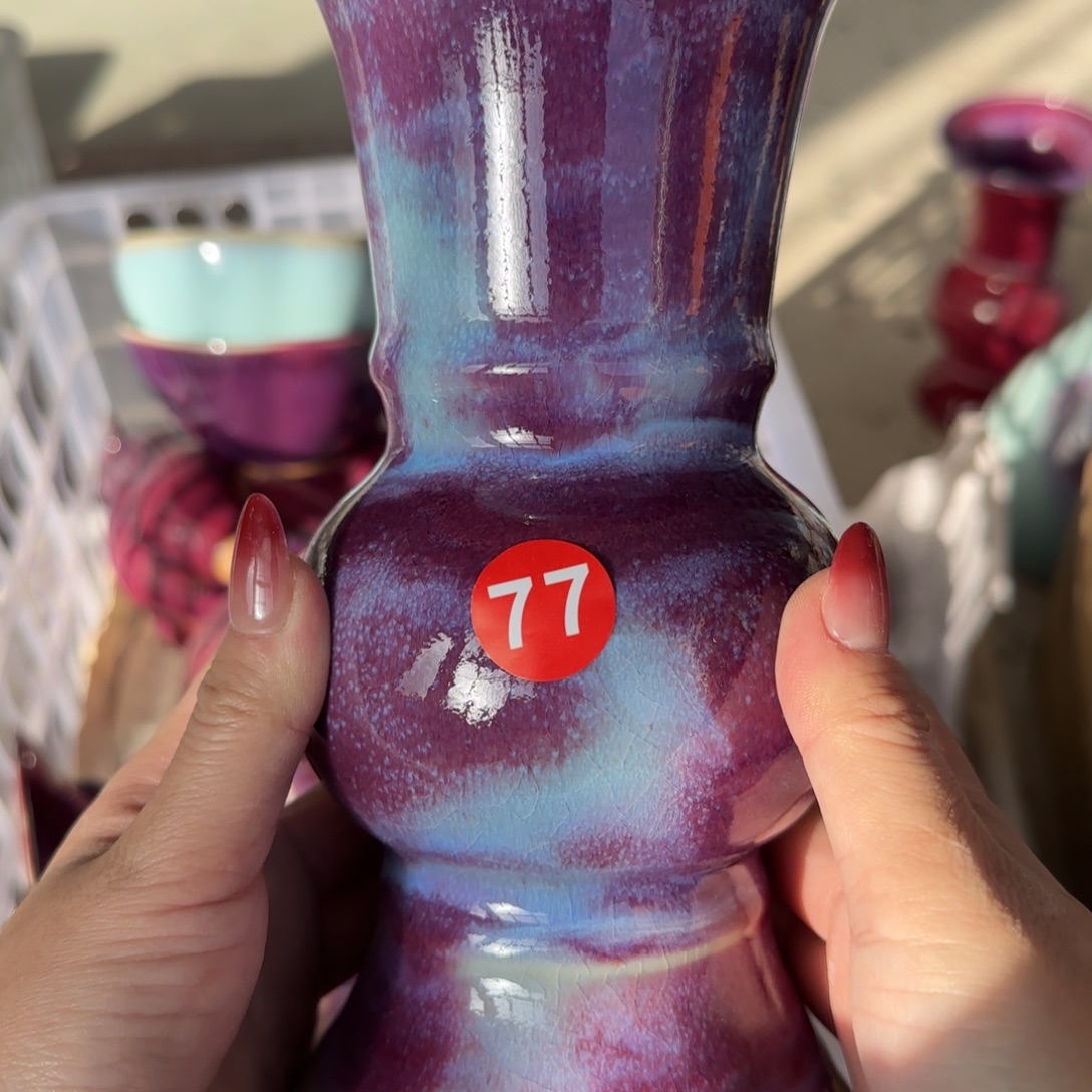 摆件瓷郑家钧窑摆件