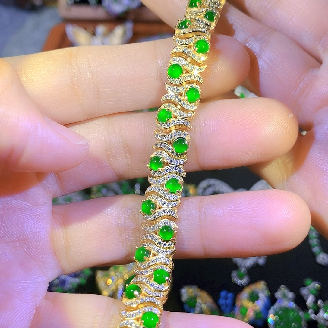 吊坠(不含链)银S925镶嵌翡翠