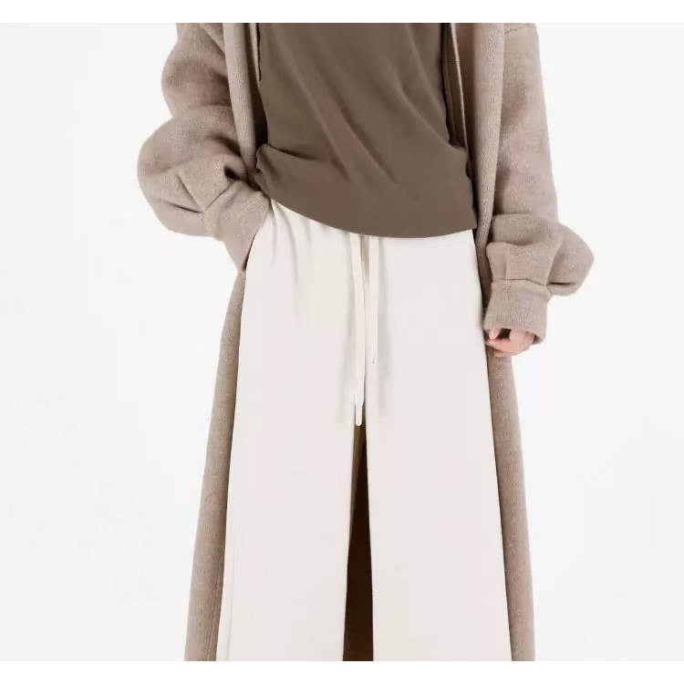 XFYN |【温暖已至】2025秋冬新款高腰垂感加绒直筒糯米裤