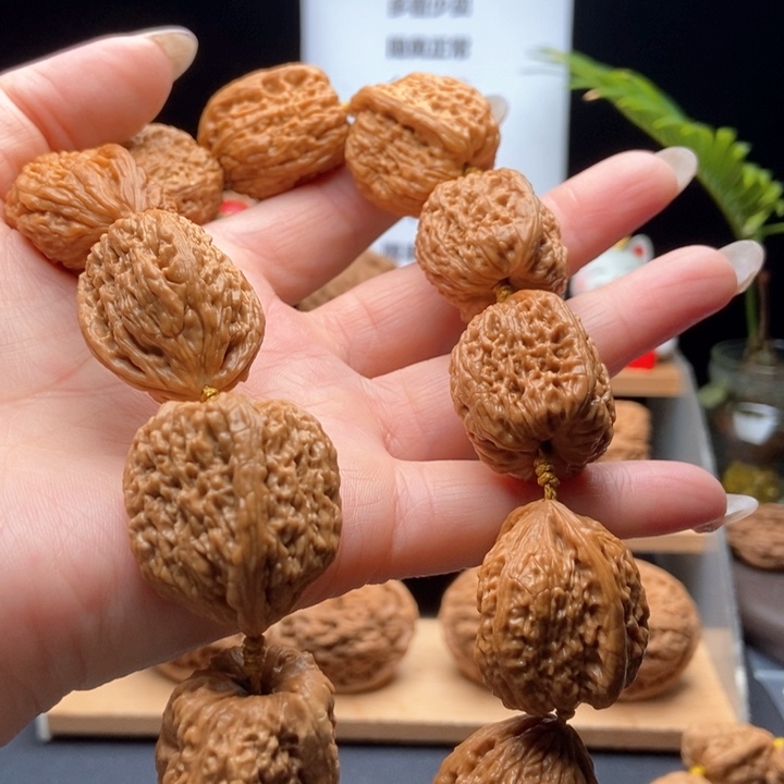 核桃手串/手链2.4小尺拉丝高炮原生态全品手持