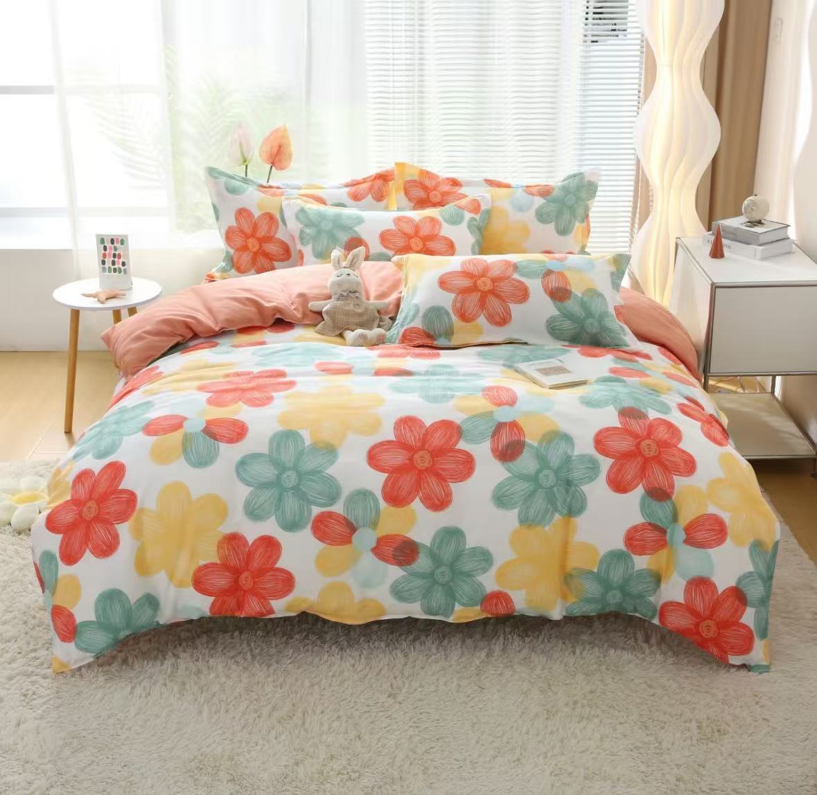 四季通用新款80支家用轻奢田园风舒适加密床单【甜蜜花朵】