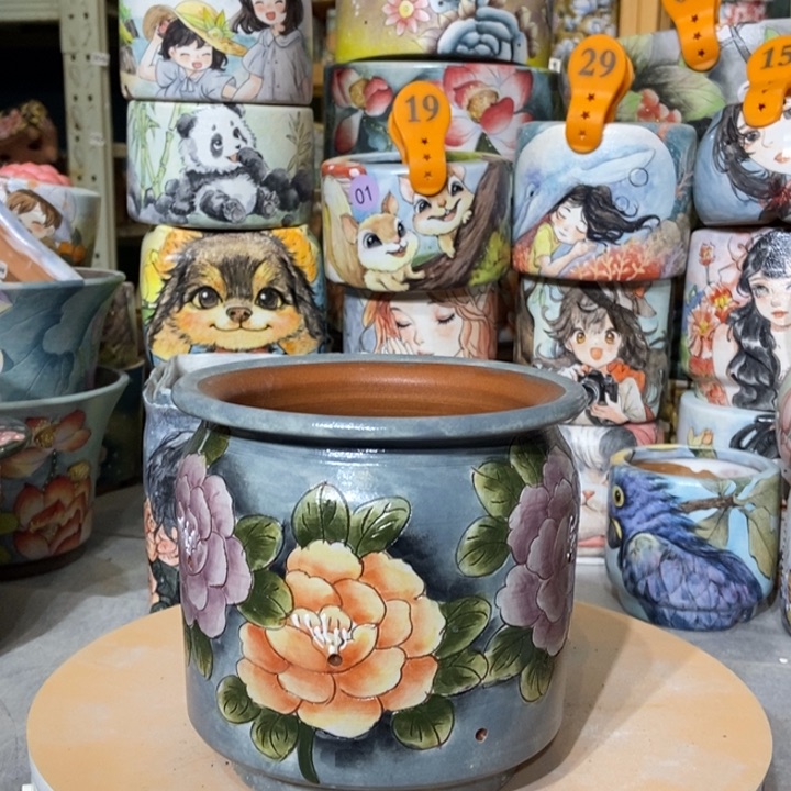 红陶景德镇艺术手绘作品