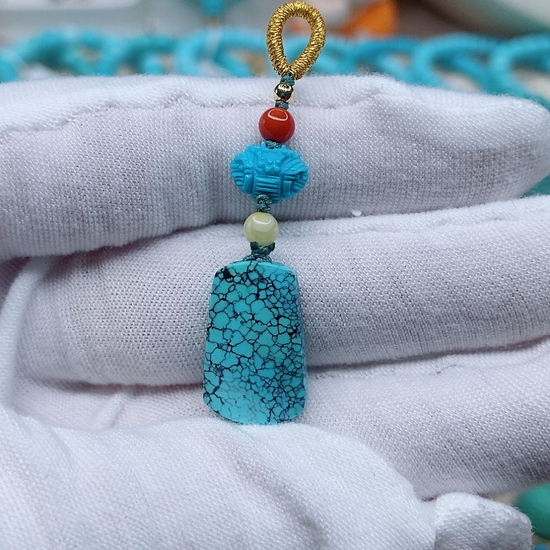 绿松石无事牌未镶嵌