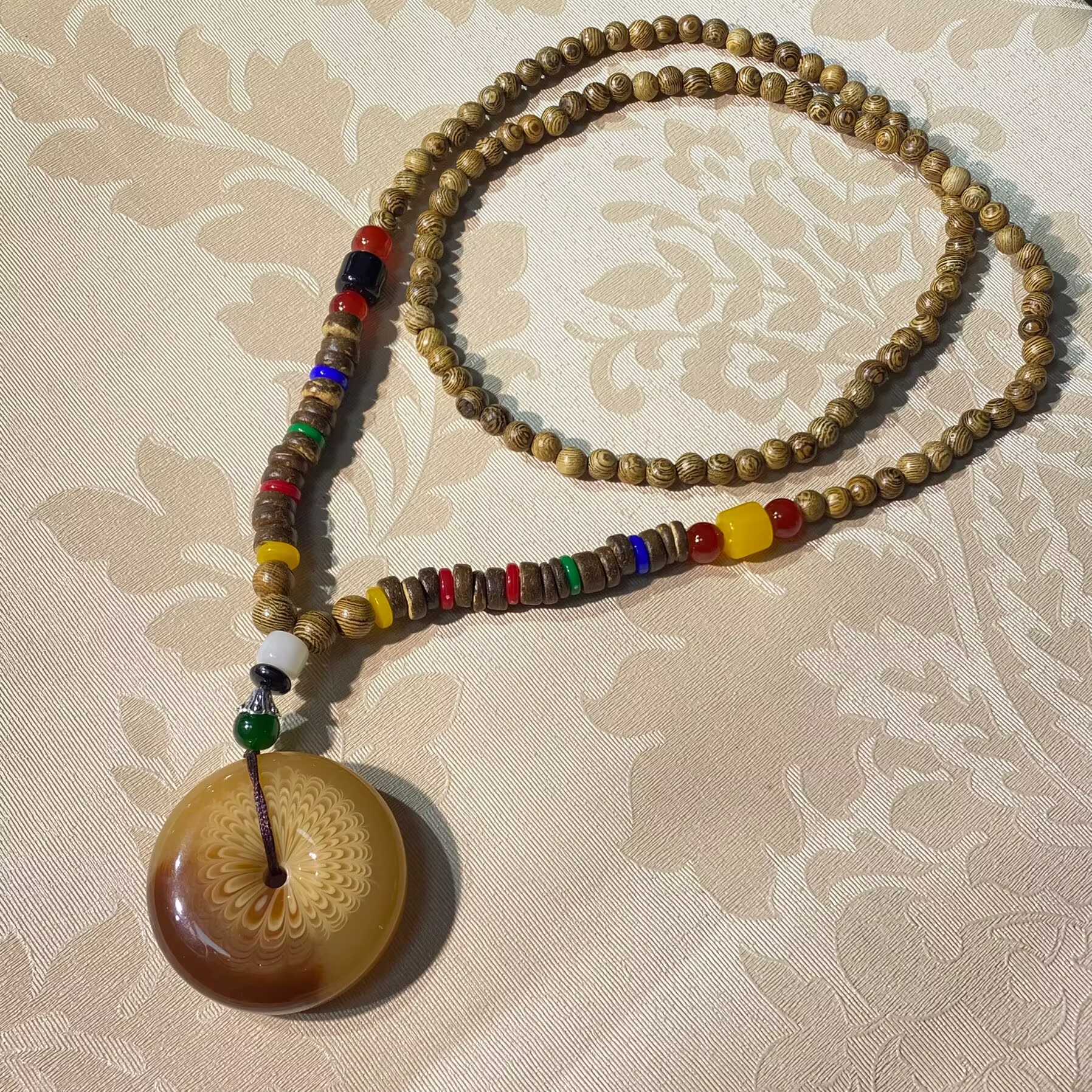 非金属珐琅项链 K6117  精美黄色项链百搭气质