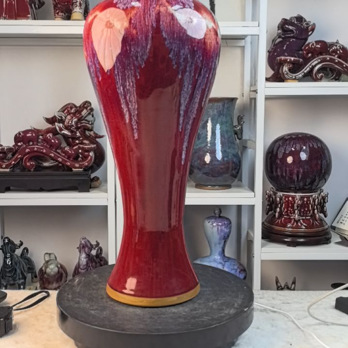 摆件钧瓷摆件神後鎮鈞瓷擺件