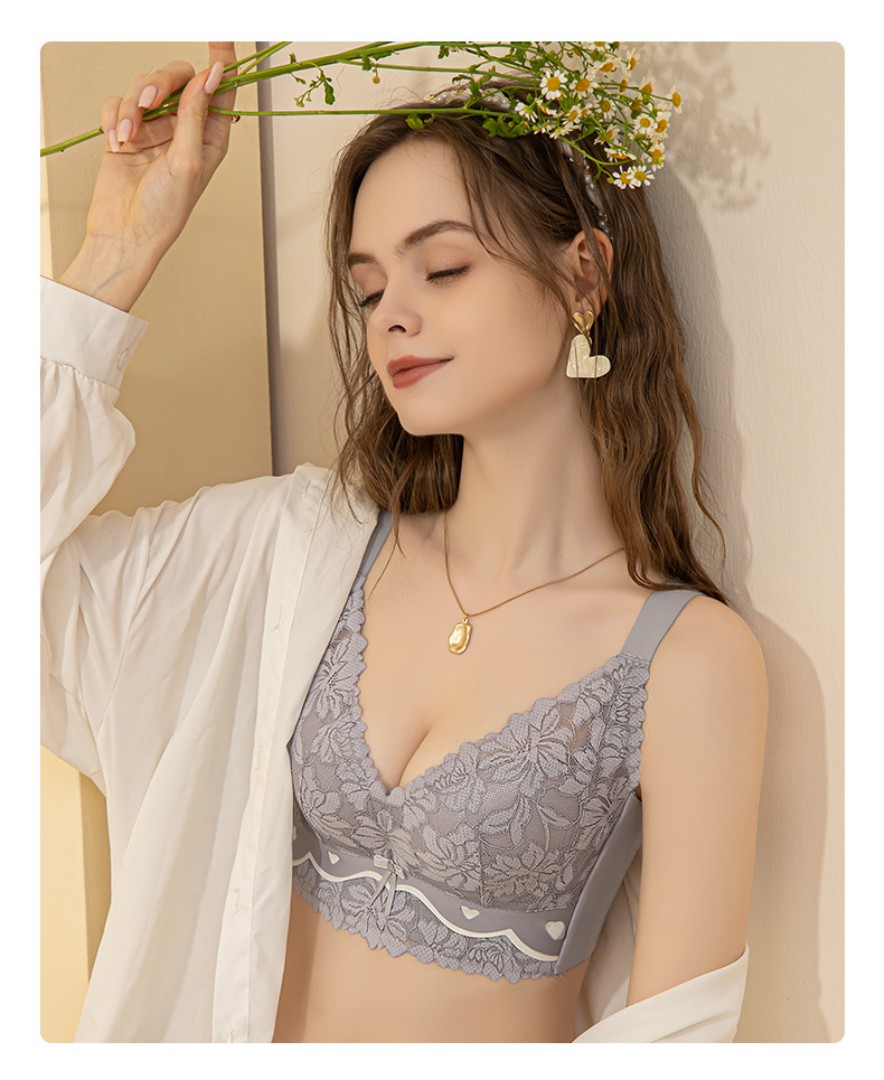 #164剪标女士内衣1.0性感聚拢乳胶杯无侧骨无感调整型内衣