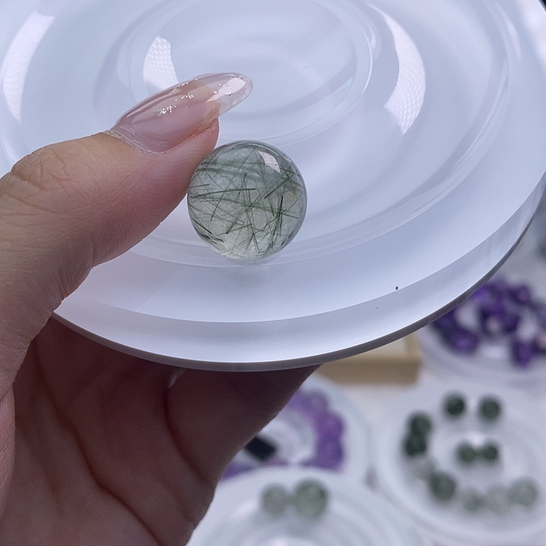 天然水晶定制打孔不退不换未镶嵌水晶顽*