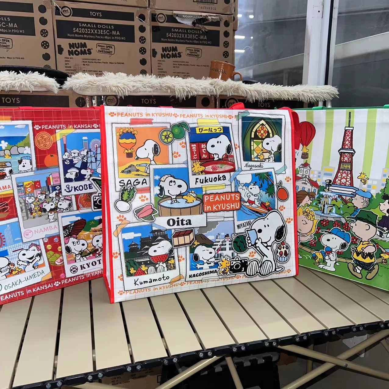 两只装！（45*40*14）关岛纪念史努狗的旅行~带拉链的无纺布购物袋