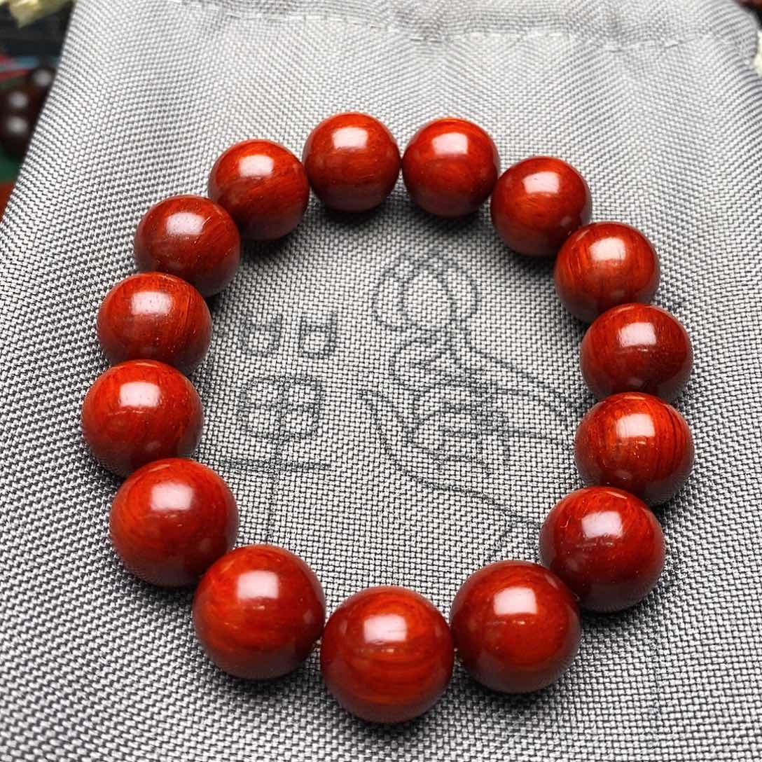 檀香紫檀（小叶紫檀）手串/手链多样性发其一小叶紫檀15顶泥