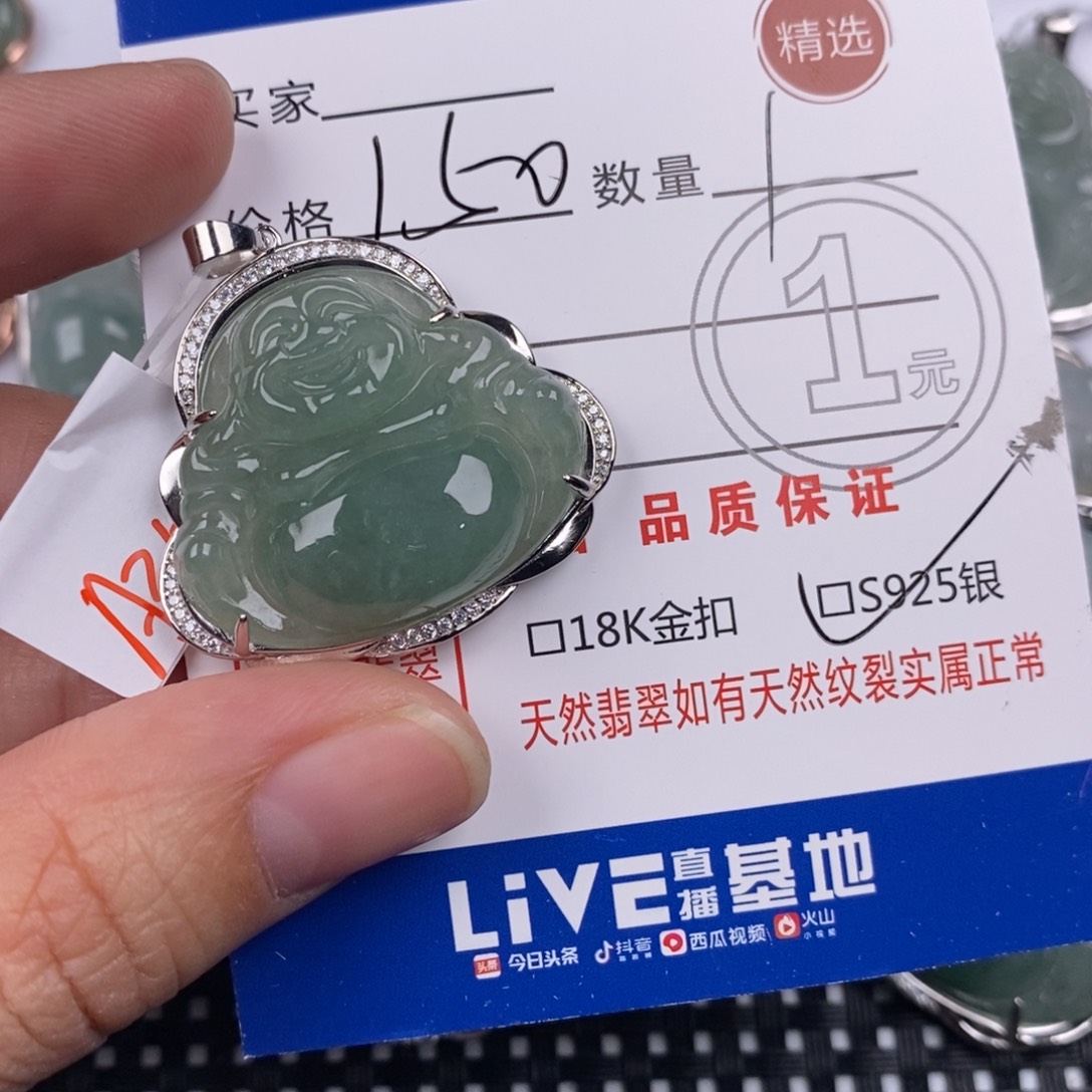 翡翠银S925镶嵌颈饰