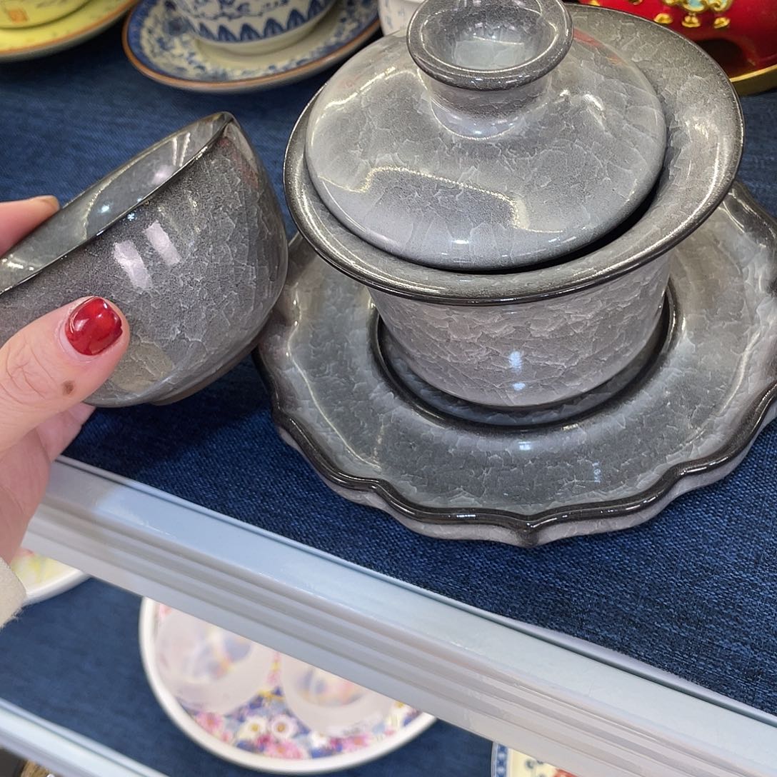 陶景德陶瓷盖碗茶具