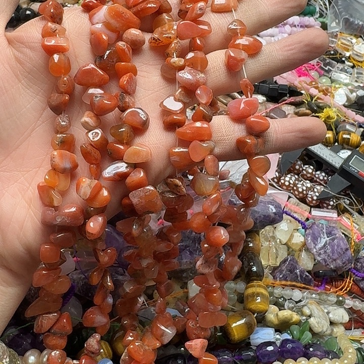 玛瑙/玉髓未镶嵌珠宝半成品一条南红卡子