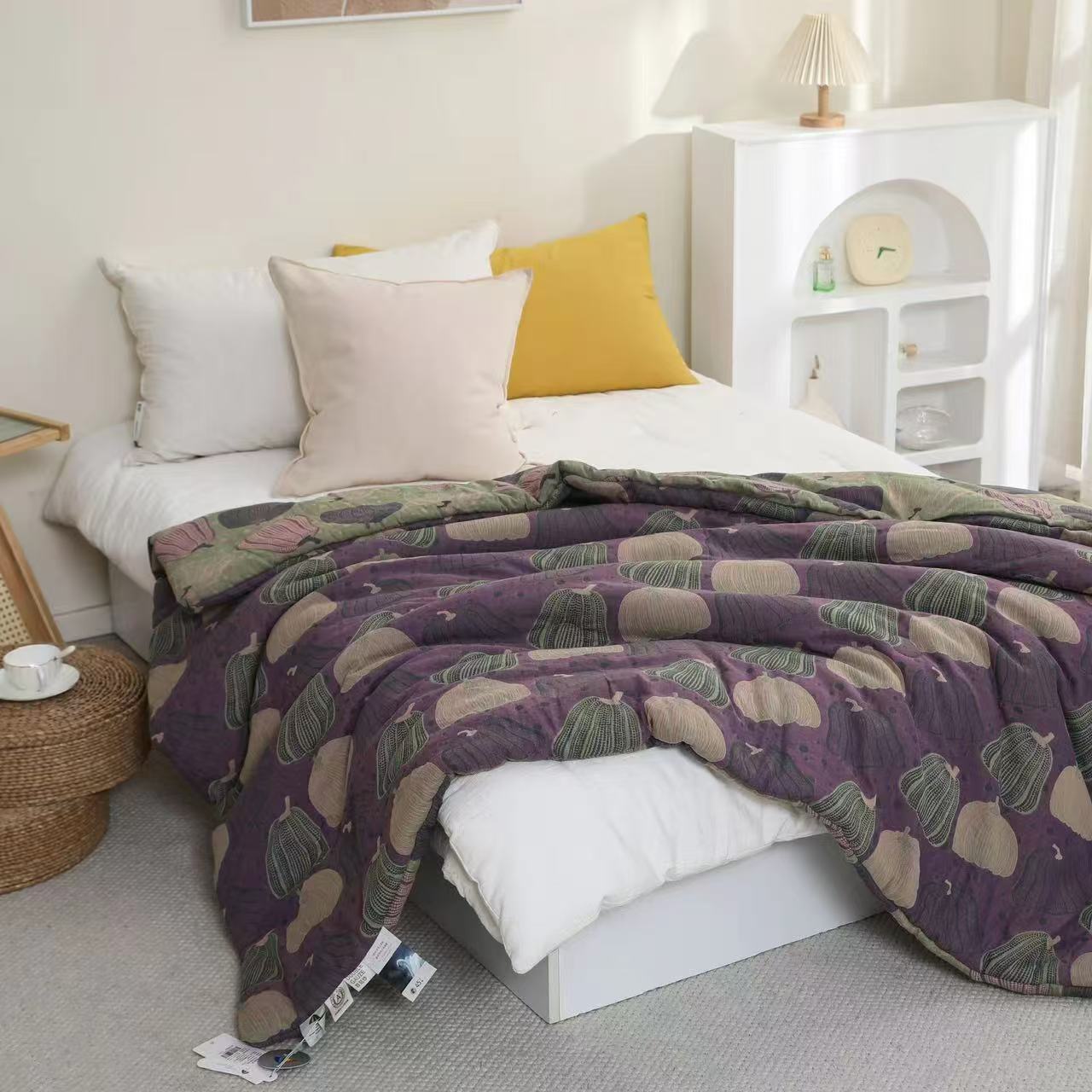 【紫色南瓜-单人冬被】150*200高端简约轻奢抗菌控温系列床品