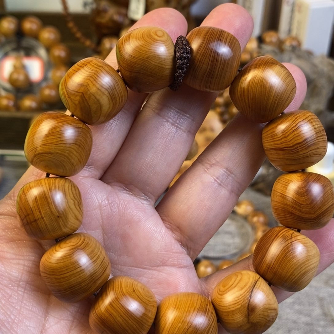 柏木（崖柏）手串/手链1.7/1.8北太行高崖碳化骨料微瑕