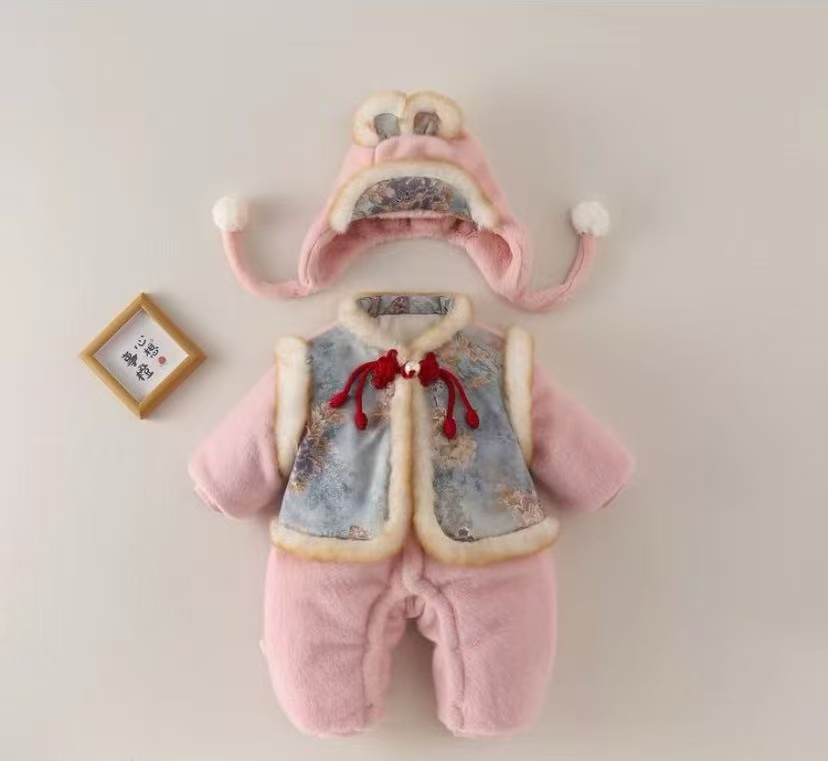 【棉棉家】秋冬上新冬季加厚加绒女宝格格服