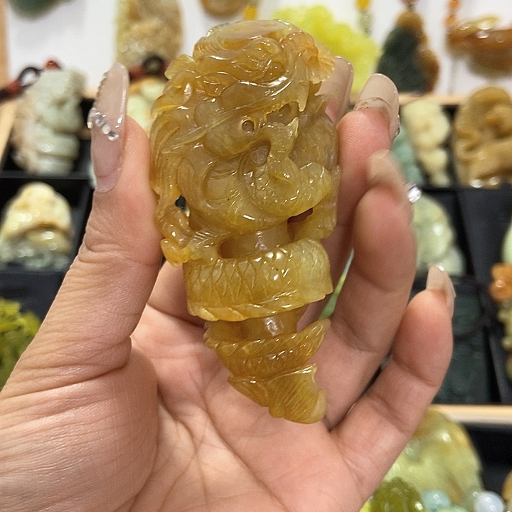 蛇纹石玉手把未镶嵌