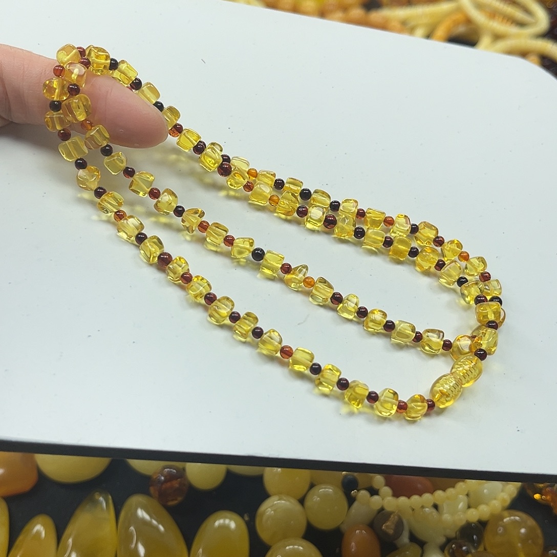 非***道琥珀未镶嵌手串琥珀项链