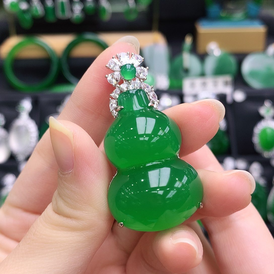 玛瑙/玉髓吊坠银S925镶嵌