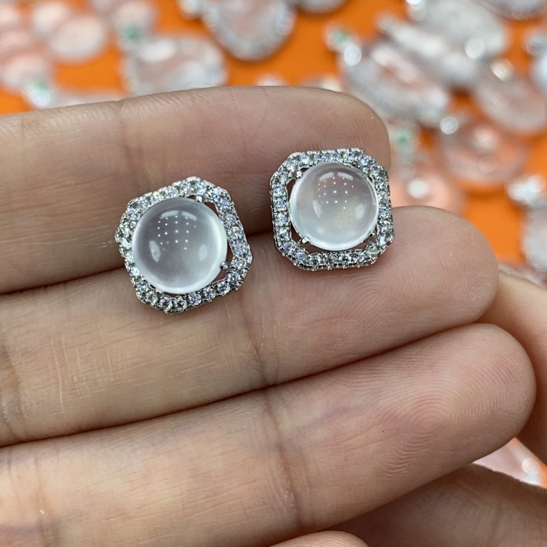 石英质玉吊坠(不含链)合金青*