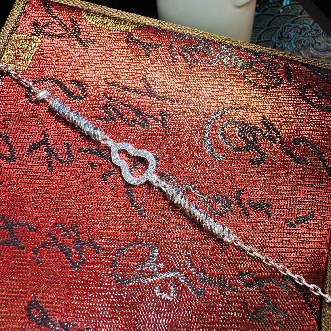 【T】足银脚链西瓜珠葫芦脚链  JL0092