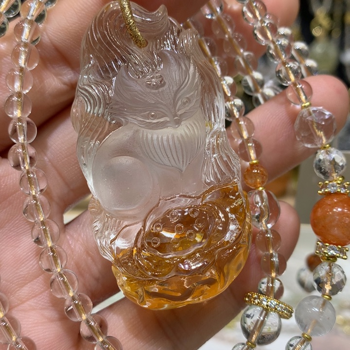水晶颈饰未镶嵌天然
