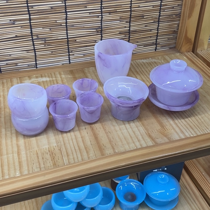 ****手工艺品琉璃飘紫一套