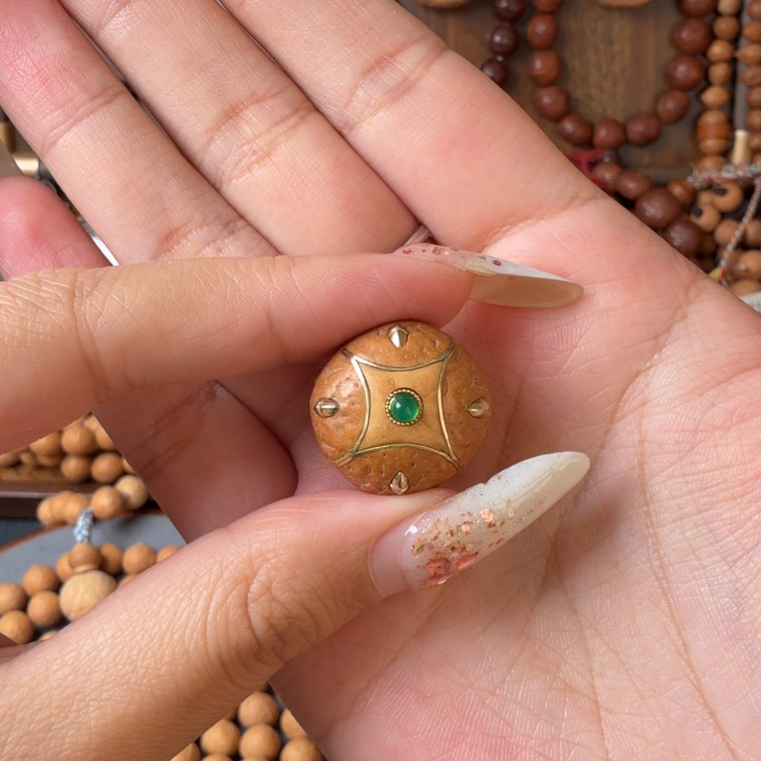 理***安把件凤眼菩提麒麟眼