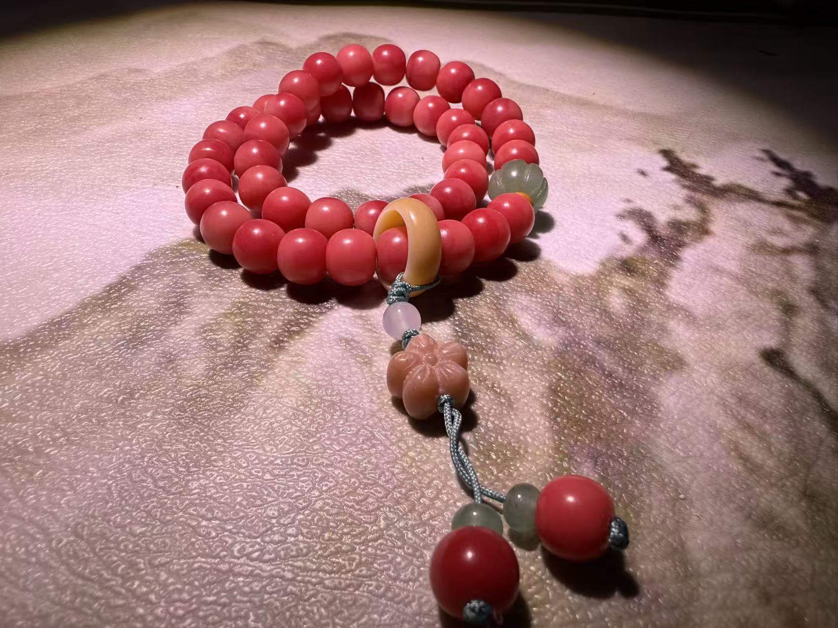 精美手串 粉菩提花 a00157