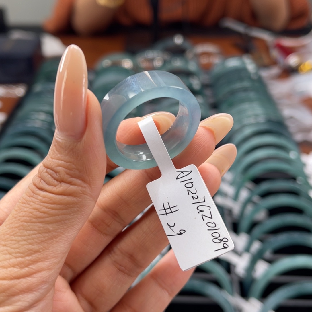 翡翠未镶嵌手镯戒指29