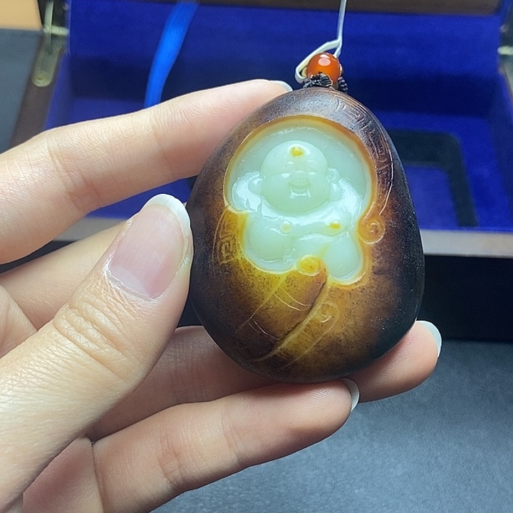 和田玉未镶嵌挂件春**里N