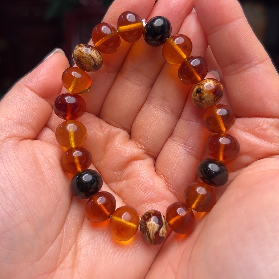 琥珀裸石未镶嵌Y**金抚顺琥珀10262。12m m