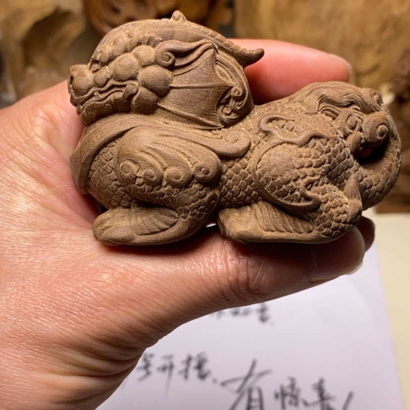 【闪购商品】檀香木手串/手链精工飞天貔恘黑肉一个