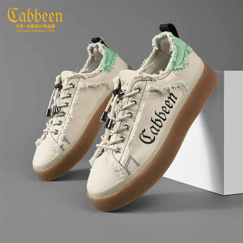卡宾2025纯色学院风低跟透气休闲板鞋潮流春夏运动鞋春百搭休闲鞋