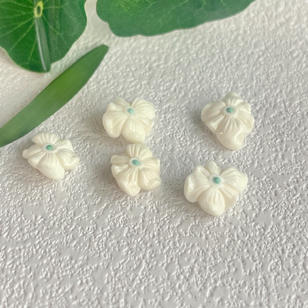 天然猛犸蔷薇花配饰卡子，多样发其一