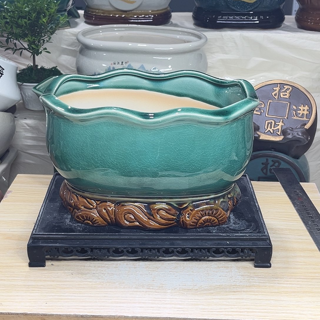 陶瓷绿植多肉微瑕花盆口径24*15*14