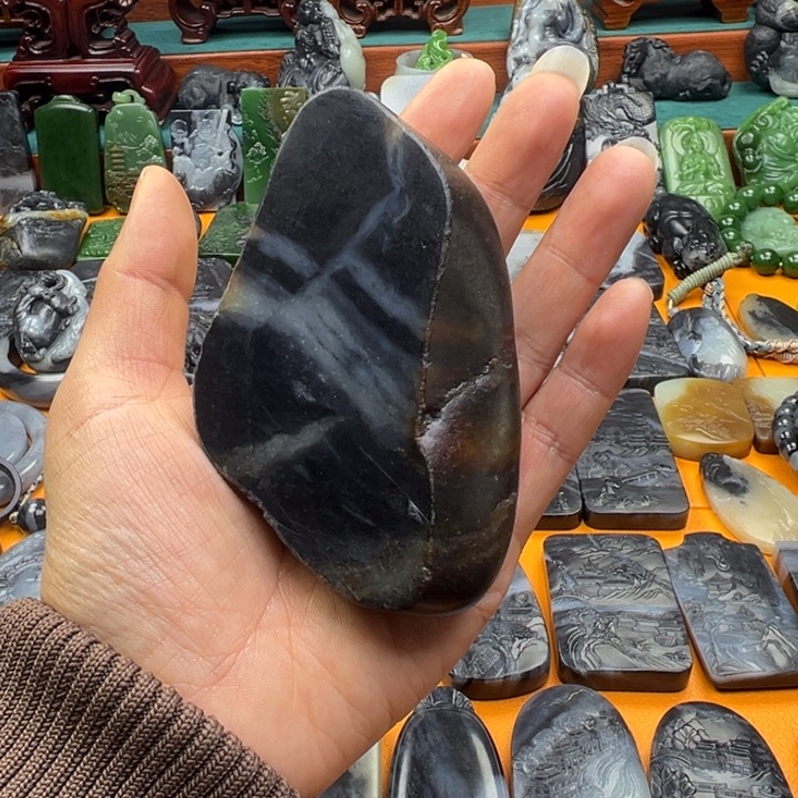 和田玉料子未镶嵌风**淡