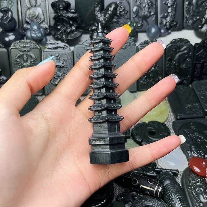 和田玉（墨玉）把件未镶嵌?***