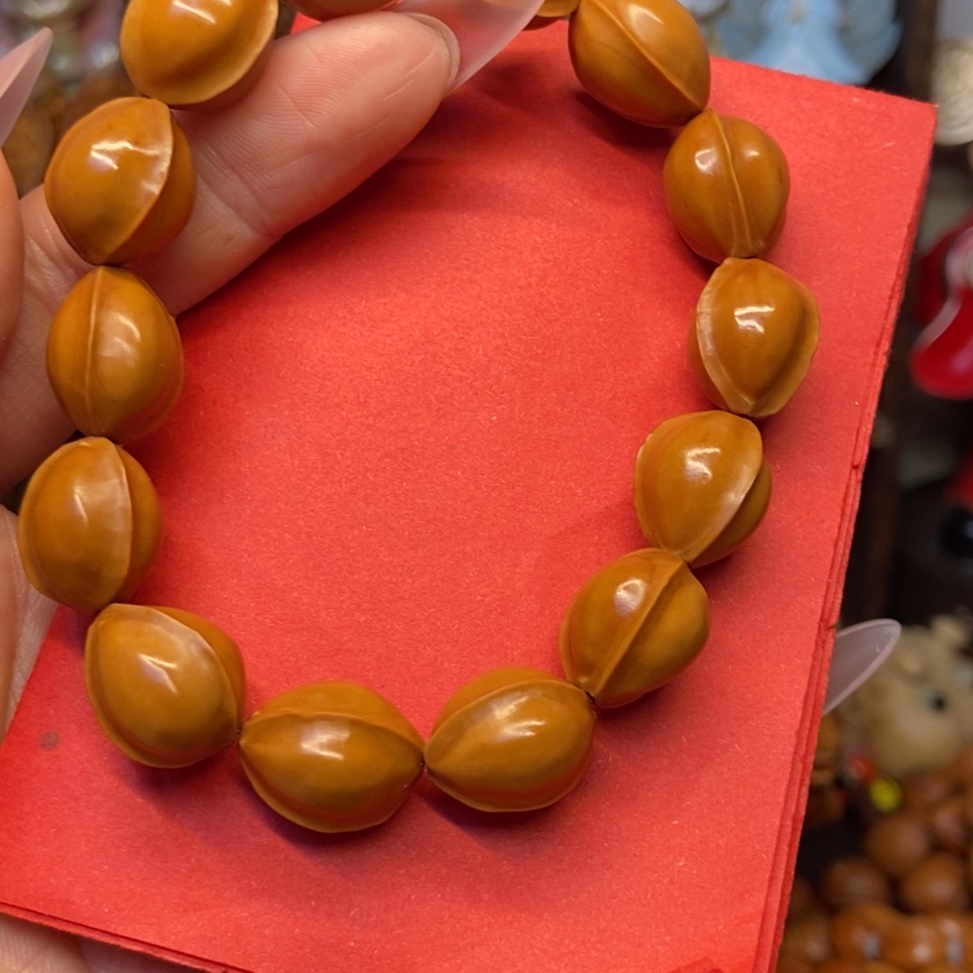 橄榄核手串/手链纯手鲨鱼背