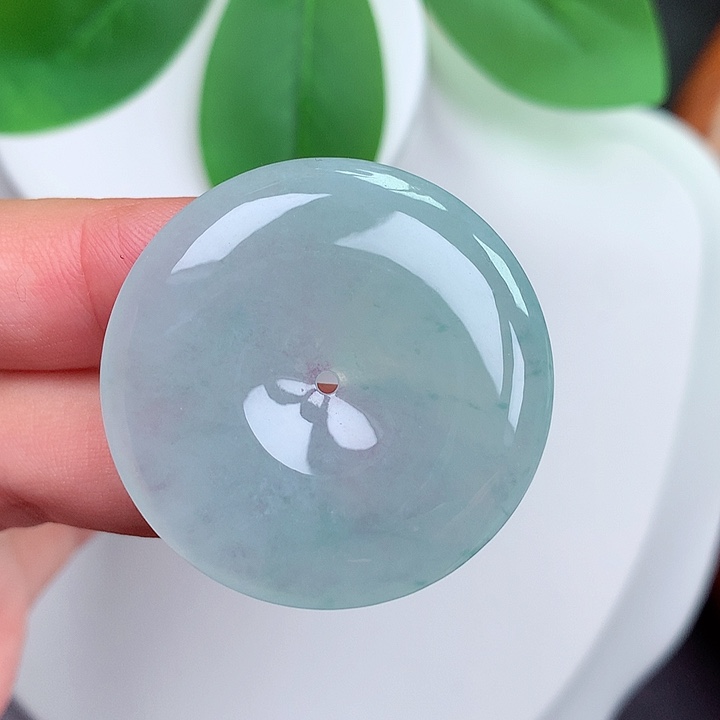 颈饰未镶嵌翡翠平安扣 34.9x6.2mm