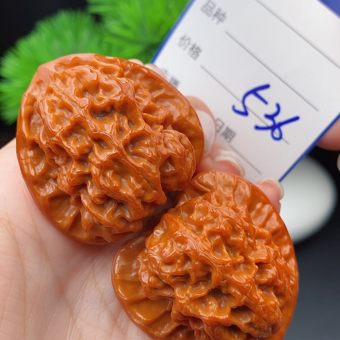 文玩核桃把件41野生三角536