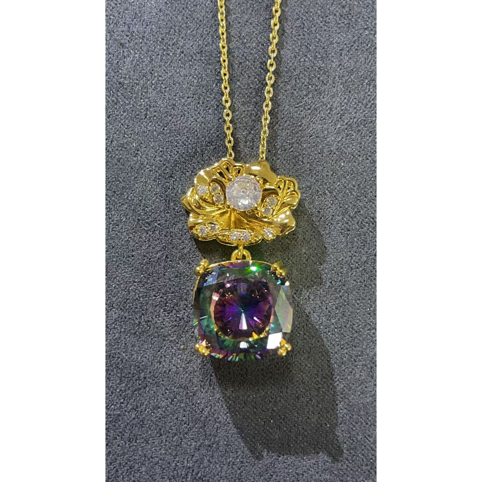  福玺甄选马卡龙圆黄吊坠6794